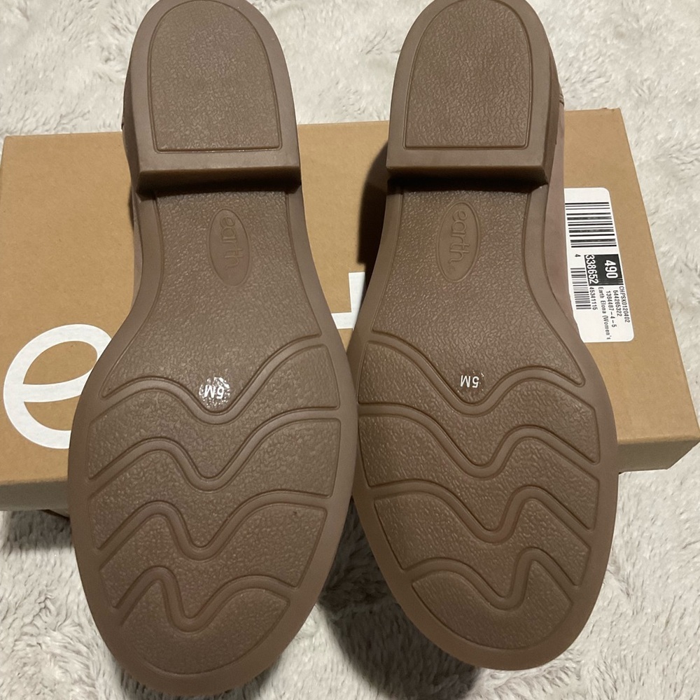Earth Taupe Suede Slip On Flats - Picture 5 of 7
